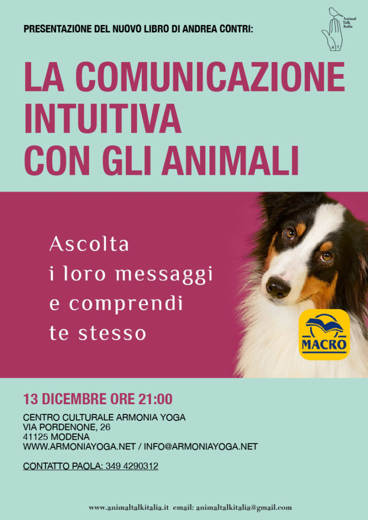 yoga modena armona animali comunicazione